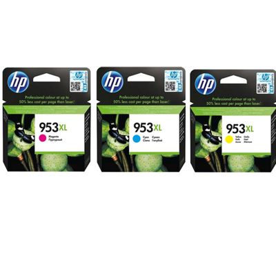 HP 953 pack 2 black cartridges + 3 colour cartridges for inkjet