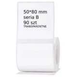 Original OEM Label Niimbot 50x80 mm (50*80T) (Transparent) (90 pcs) for Niimbot B3S