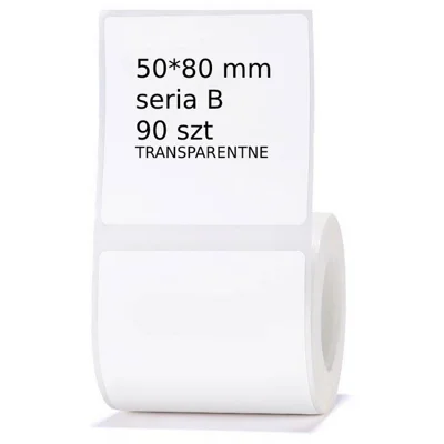 Original OEM Label Niimbot 50x80 mm (50*80T) (Transparent) (90 pcs)