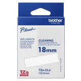 Original OEM Cleaning Tape Brother TZe-CL4 (TZECL4) (White) (18 mm, 100 cleaning) for Brother PT-D410VP