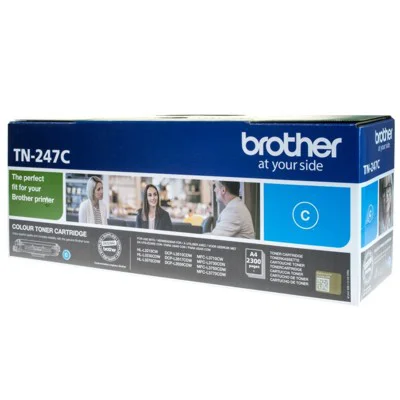Brother TN-247C Toner Cartridge, Cyan, Single Pack, High Yield, Includes 1  x Toner Cartridge, Brother Genuine Supplies
