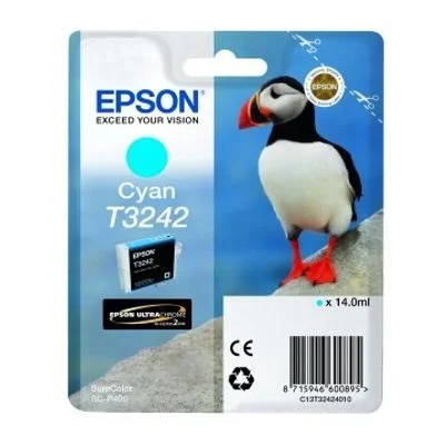 Original OEM Ink Cartridge Epson T3242 (C13T32424010 ) (Cyan)