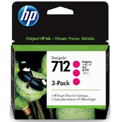 Original OEM Ink Cartridges HP 712 (3ED78A) (Magenta) (3-pack)