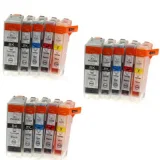 3x Compatible Ink Cartridges CLI-5/8 CMYK (DT-AC-8/K/T) (multi pack) for Canon Pixma MP810