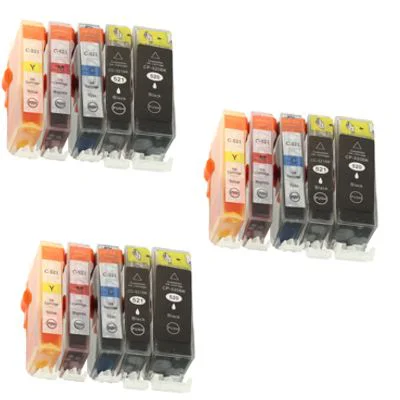 3x Compatible Ink Cartridges PGI-520 BK CLI-521 CMYK for Canon (DT-AC-521 K T) (multi pack)