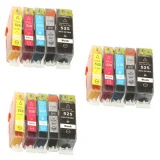 3x Compatible Ink Cartridges PGI-525 BK/CLI-526 CMYK (DT-AC-526/K/T) (multi pack) for Canon Pixma MG5250