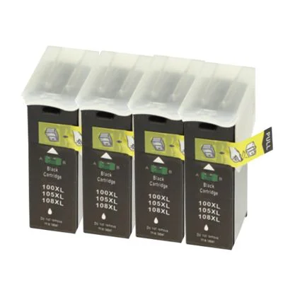 Compatible Ink Cartridges 100XL BK for Lexmark (DT-LA100XLBK F) (Black) (4xpack)