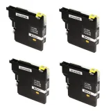 Compatible Ink Cartridges LC-985 BK (DT-AB-985BK/F) (Black) (4xpack) for Brother MFC-J415W