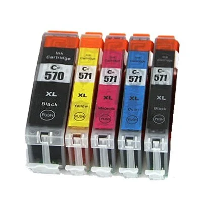  UniPrint 6pcs PGI-570 CLI-571 Empty refillable Ink cartridges  Compatible for MG7750 MG7751 MG7752 MG7753 PIXMA TS9050 9055 8050 8051 8052  8053 with auto Reset Chips PGI570 : Office Products